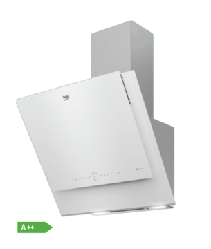 Beko BDE 6072 B Beyaz Eğimli Davlumbaz