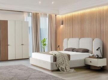 Arno Larina 6 Kapılı Amortisorlü Karyolalı Yatak Odası Takımı