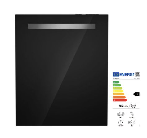 Silverline Bulaşık Makinesi Ön Kapak Siyah Camlı D11042