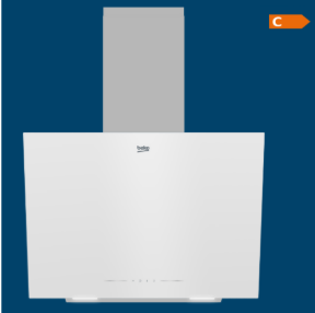 Beko Bde 6040 B Beyaz Eğimli Davlumbaz